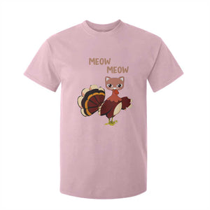 Thanksgiving T Shirt For Kid Funny Turkey Fake Meow Meow TS09 Light Pink Print Your Wear