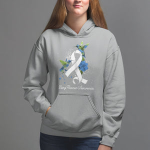 Pretty White Ribbon Bird Lung Cancer Awareness Hoodie TS09 Sport Gray Printyourwear