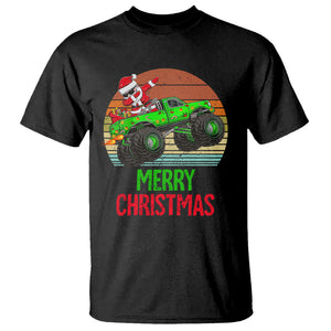 Merry Christmas Santa Monster Truck Dabbing T Shirt TS09 Black Printyourwear