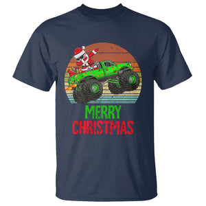 Merry Christmas Santa Monster Truck Dabbing T Shirt TS09 Navy Printyourwear