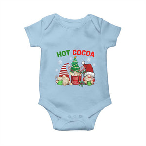 Hot Cocoa Gnomes Drink Hot Chocolate Watch Christmas Movies Baby Onesie TS09 Light Blue Print Your Wear