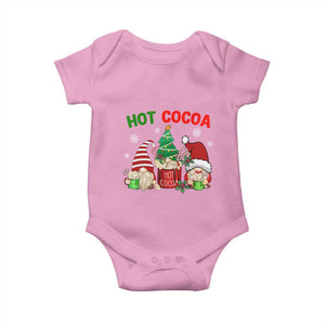 Hot Cocoa Gnomes Drink Hot Chocolate Watch Christmas Movies Baby Onesie TS09 Light Pink Print Your Wear