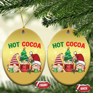 Hot Cocoa Gnomes Drink Hot Chocolate Watch Christmas Movies Christmas Ornament TS09 Oval Gold Print Your Wear