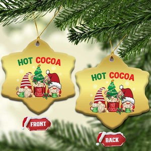 Hot Cocoa Gnomes Drink Hot Chocolate Watch Christmas Movies Christmas Ornament TS09 Snow Flake Gold Print Your Wear