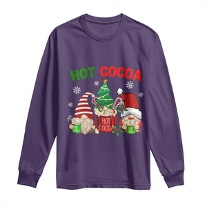 Hot Cocoa Gnomes Drink Hot Chocolate Watch Christmas Movies Long Sleeve Shirt TS09 Purple Print Your Wear