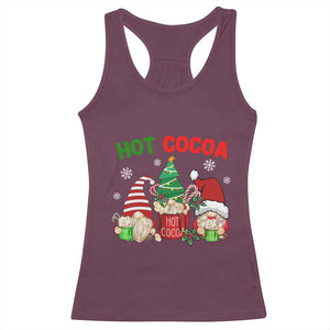 Hot Cocoa Gnomes Drink Hot Chocolate Watch Christmas Movies Racerback Tank Top TS09 Maroon Print Your Wear