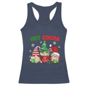 Hot Cocoa Gnomes Drink Hot Chocolate Watch Christmas Movies Racerback Tank Top TS09 Navy Print Your Wear