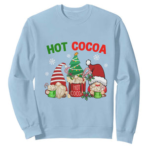 Hot Cocoa Gnomes Drink Hot Chocolate Watch Christmas Movies Sweatshirt TS09 Light Blue Print Your Wear