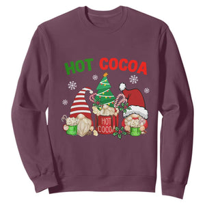 Hot Cocoa Gnomes Drink Hot Chocolate Watch Christmas Movies Sweatshirt TS09 Maroon Print Your Wear