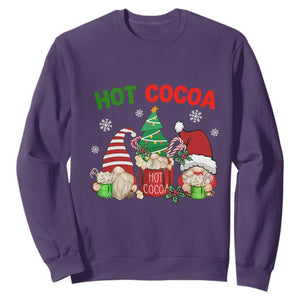 Hot Cocoa Gnomes Drink Hot Chocolate Watch Christmas Movies Sweatshirt TS09 Purple Print Your Wear