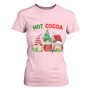 Hot Cocoa Gnomes Drink Hot Chocolate Watch Christmas Movies T Shirt For Women TS09 Light Pink Print Your Wear