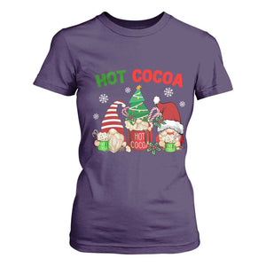 Hot Cocoa Gnomes Drink Hot Chocolate Watch Christmas Movies T Shirt For Women TS09 Purple Print Your Wear