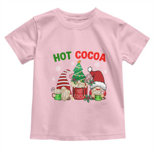 Hot Cocoa Gnomes Drink Hot Chocolate Watch Christmas Movies Toddler T Shirt TS09 Light Pink Print Your Wear