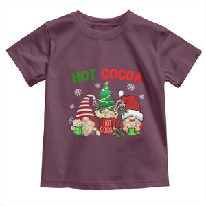 Hot Cocoa Gnomes Drink Hot Chocolate Watch Christmas Movies Toddler T Shirt TS09 Maroon Print Your Wear