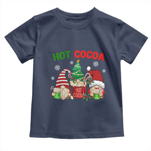 Hot Cocoa Gnomes Drink Hot Chocolate Watch Christmas Movies Toddler T Shirt TS09 Navy Print Your Wear