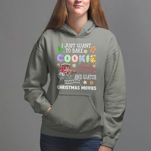 I Just Want to Bake Cookies Drink Hot Cocoa Watch Christmas Movies Hoodie TS09 Military Green Printyourwear