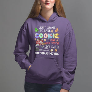 I Just Want to Bake Cookies Drink Hot Cocoa Watch Christmas Movies Hoodie TS09 Purple Printyourwear