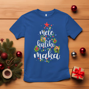 Mele Kalikimaka Hawaiian Christmas Tree T Shirt TS09 Royal Blue Printyourwear