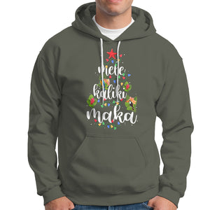 Mele Kalikimaka Hawaiian Christmas Tree Hoodie TS09 Military Green Printyourwear