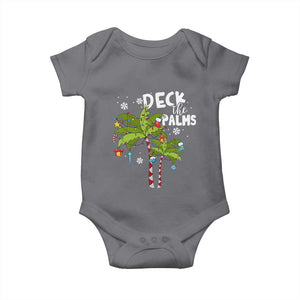 Christmas In Hawaii Baby Onesie Deck the Palms Xmas Tree TS09 Charcoal Print Your Wear