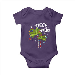 Christmas In Hawaii Baby Onesie Deck the Palms Xmas Tree TS09 Purple Print Your Wear