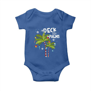 Christmas In Hawaii Baby Onesie Deck the Palms Xmas Tree TS09 Royal Blue Print Your Wear