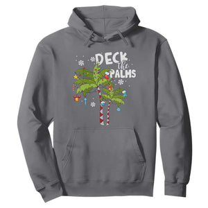 Christmas In Hawaii Hoodie Deck the Palms Xmas Tree TS09 Charcoal Print Your Wear