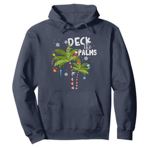 Christmas In Hawaii Hoodie Deck the Palms Xmas Tree TS09 Navy Print Your Wear