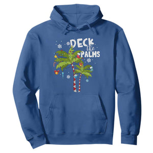 Christmas In Hawaii Hoodie Deck the Palms Xmas Tree TS09 Royal Blue Print Your Wear