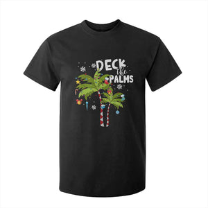 Christmas In Hawaii T Shirt For Kid Deck the Palms Xmas Tree TS09 Black Print Your Wear