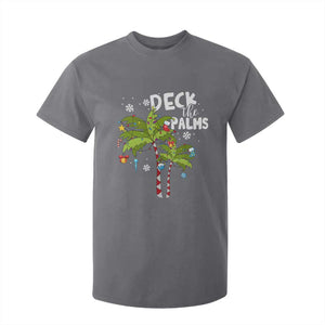 Christmas In Hawaii T Shirt For Kid Deck the Palms Xmas Tree TS09 Charcoal Print Your Wear