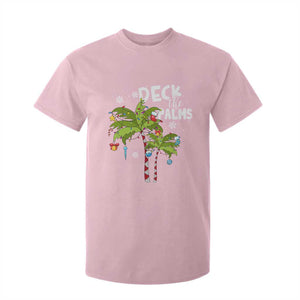 Christmas In Hawaii T Shirt For Kid Deck the Palms Xmas Tree TS09 Light Pink Print Your Wear