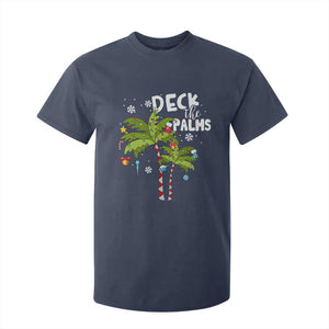 Christmas In Hawaii T Shirt For Kid Deck the Palms Xmas Tree TS09 Navy Print Your Wear