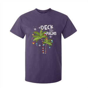 Christmas In Hawaii T Shirt For Kid Deck the Palms Xmas Tree TS09 Purple Print Your Wear