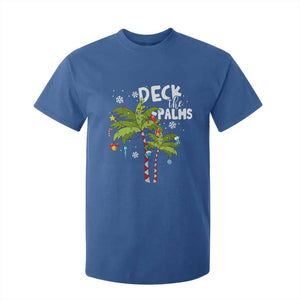 Christmas In Hawaii T Shirt For Kid Deck the Palms Xmas Tree TS09 Royal Blue Print Your Wear