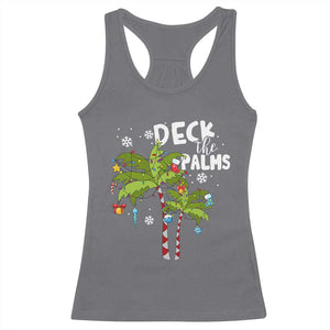 Christmas In Hawaii Racerback Tank Top Deck the Palms Xmas Tree TS09 Charcoal Print Your Wear