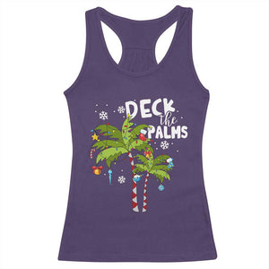 Christmas In Hawaii Racerback Tank Top Deck the Palms Xmas Tree TS09 Purple Print Your Wear