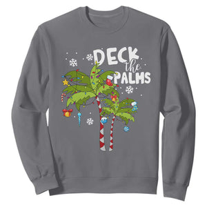 Christmas In Hawaii Sweatshirt Deck the Palms Xmas Tree TS09 Charcoal Print Your Wear