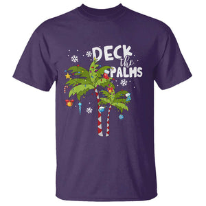 Christmas In Hawaii T Shirt Deck the Palms Xmas Tree TS09 Purple Print Your Wear