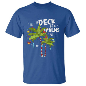 Christmas In Hawaii T Shirt Deck the Palms Xmas Tree TS09 Royal Blue Print Your Wear