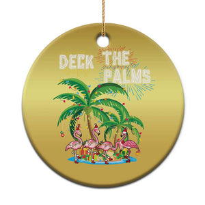 Xmas In Hawaii Christmas Ornament Deck the Palms Firework Flamingo TS09 Print Your Wear