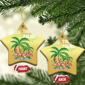 Xmas In Hawaii Christmas Ornament Deck the Palms Firework Flamingo TS09 Star Gold Print Your Wear