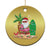 Xmas In Hawaii Christmas Ornament Flamingo Float Xmas Palm Tree Surfboard Cute Santa At Beach TS09 Print Your Wear