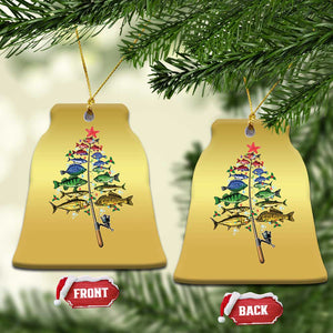 Xmas Fishing Christmas Ornament Colorful Fish Aquatic Christmas Tree Fisherman TS09 Bell Flake Gold Print Your Wear