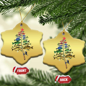 Xmas Fishing Christmas Ornament Colorful Fish Aquatic Christmas Tree Fisherman TS09 Snow Flake Gold Print Your Wear