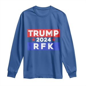 Trump RFK 2024 Long Sleeve Shirt Kennedy Trump Won US President 2024 TS09 Royal Blue Print Your Wear