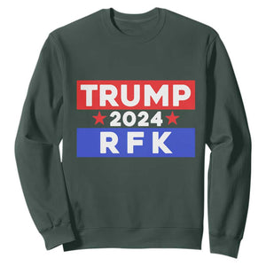 Trump RFK 2024 Sweatshirt Kennedy Trump Won US President 2024 TS09 Dark Forest Green Print Your Wear