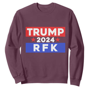 Trump RFK 2024 Sweatshirt Kennedy Trump Won US President 2024 TS09 Maroon Print Your Wear