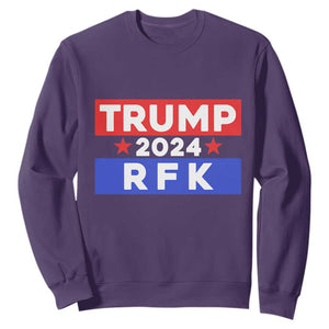 Trump RFK 2024 Sweatshirt Kennedy Trump Won US President 2024 TS09 Purple Print Your Wear