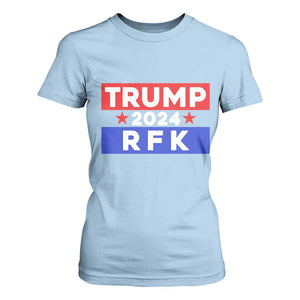 Trump RFK 2024 T Shirt For Women Kennedy Trump Won US President 2024 TS09 Light Blue Print Your Wear